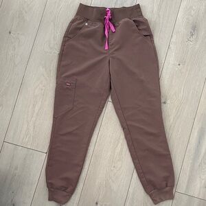New Brown Women’s Jogger Pants with Pink Accents